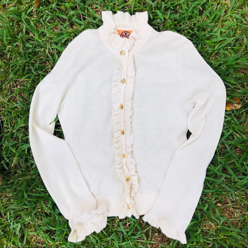 Tory Burch cream cardigan